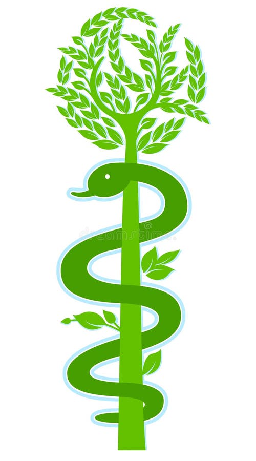 Het personeel van Aesculapius, Aard stock illustratie Het personeel van Aesculapius, Aard stock illustratie