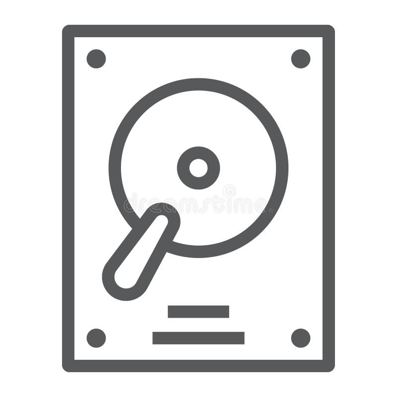 Het pictogram, elektronisch en het apparaat van de harde schijflijn, hdd royalty-vrije illustratie Het pictogram, elektronisch en het apparaat van de harde schijflijn, hdd royalty-vrije illustratie