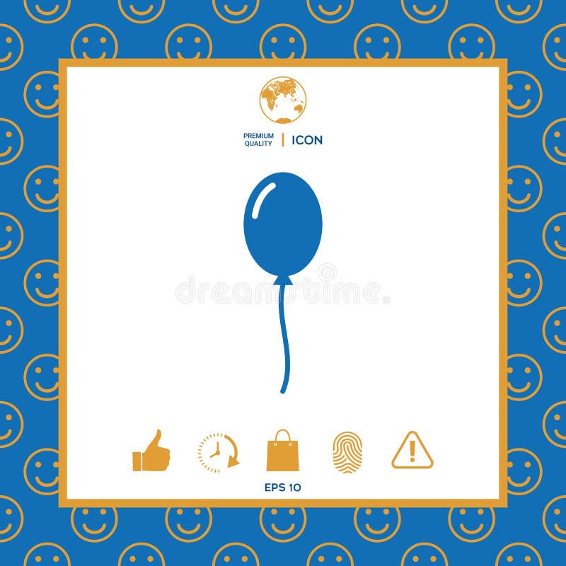 Het pictogram van het ballonsymbool stock illustratie Het pictogram van het ballonsymbool stock illustratie
