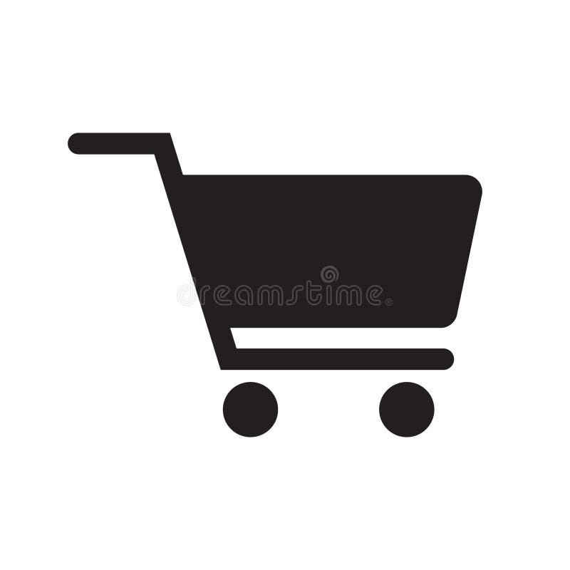 Het pictogram van het boodschappenwagentje stock illustratie Het pictogram van het boodschappenwagentje stock illustratie