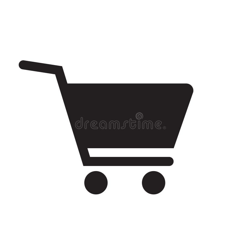 Het pictogram van het boodschappenwagentje stock illustratie Het pictogram van het boodschappenwagentje stock illustratie