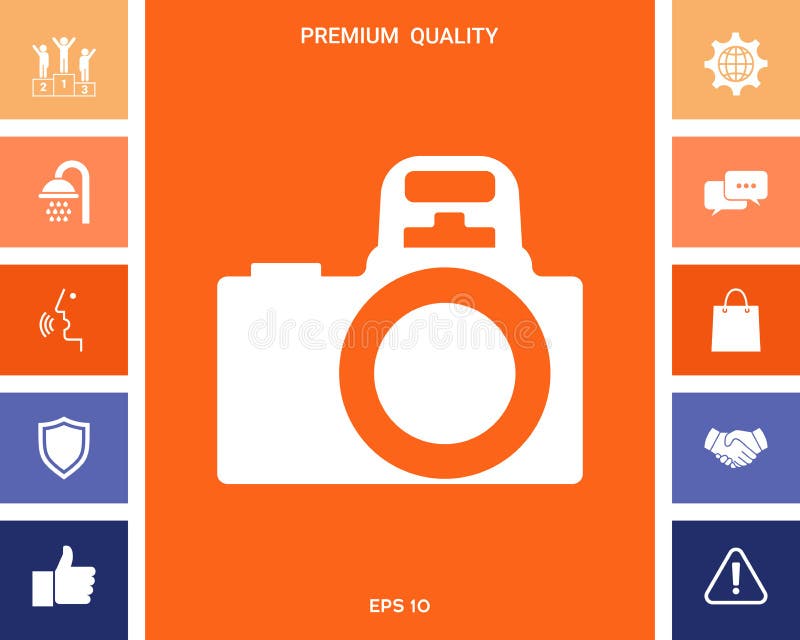Het pictogram van het camerasymbool vector illustratie Het pictogram van het camerasymbool vector illustratie