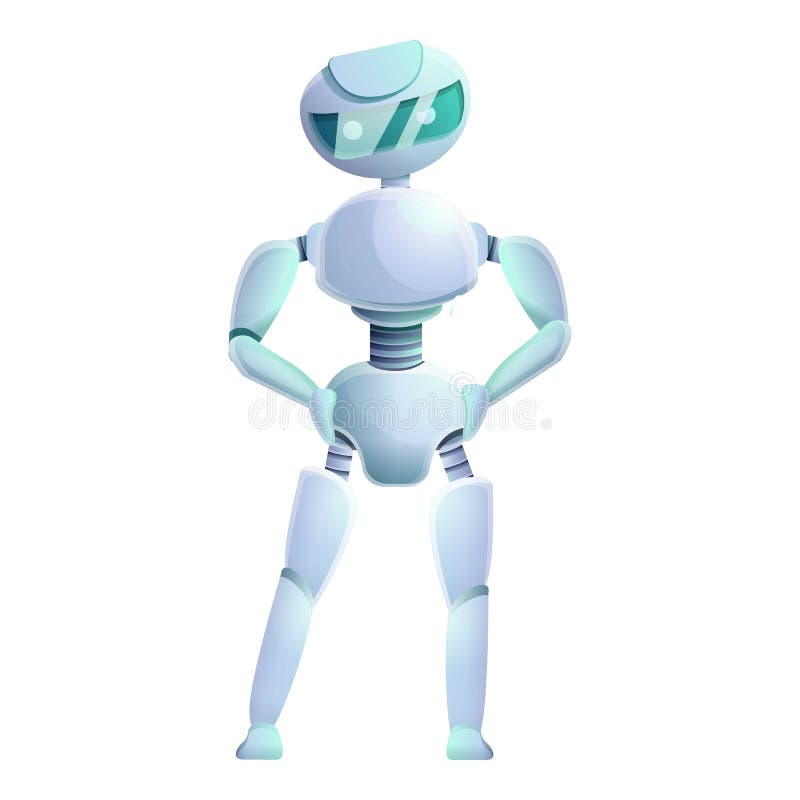 Het pictogram van Cyberhumanoid, beeldverhaalstijl royalty-vrije illustratie Het pictogram van Cyberhumanoid, beeldverhaalstijl royalty-vrije illustratie