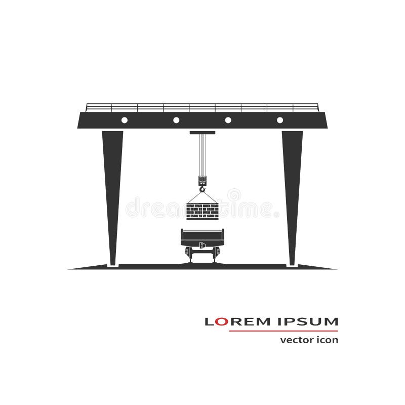 Het pictogram van de brugkraan royalty-vrije illustratie