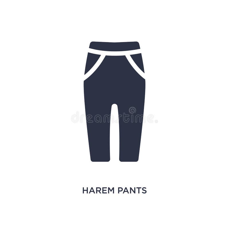 het pictogram van de harembroek op witte achtergrond Eenvoudige elementenillustratie van klerenconcept vector illustratie het pictogram van de harembroek op witte achtergrond Eenvoudige elementenillustratie van klerenconcept vector illustratie