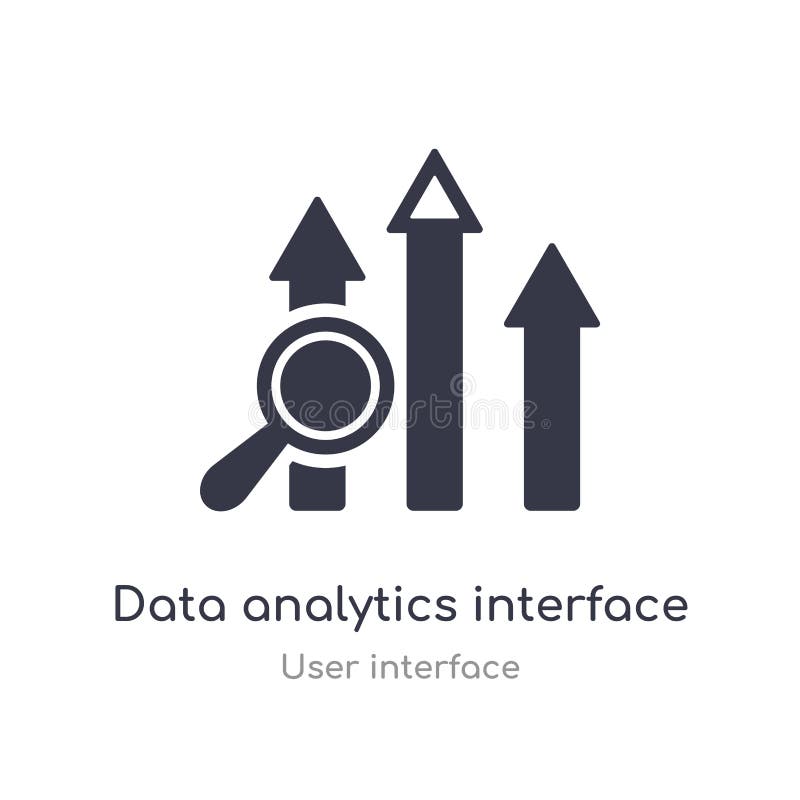 het pictogram van het de interfaceoverzicht van gegevensanalytics ge?soleerde lijn vectorillustratie van gebruikersinterfaceinzam royalty-vrije illustratie het pictogram van het de interfaceoverzicht van gegevensanalytics ge?soleerde lijn vectorillustratie van gebruikersinterfaceinzam royalty-vrije illustratie
