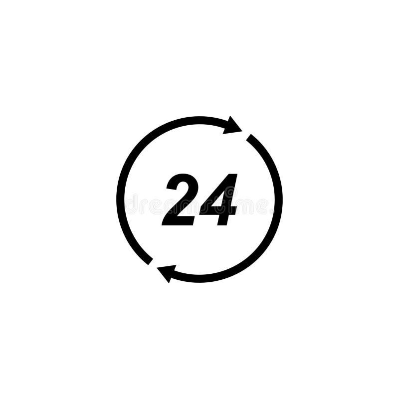 Het pictogram van de klok Vlakke vectorillustratie vector illustratie Het pictogram van de klok Vlakke vectorillustratie vector illustratie