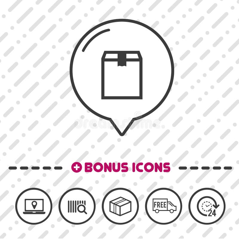 Het pictogram van de leveringslijn Logistisch symbool royalty-vrije illustratie Het pictogram van de leveringslijn Logistisch symbool royalty-vrije illustratie