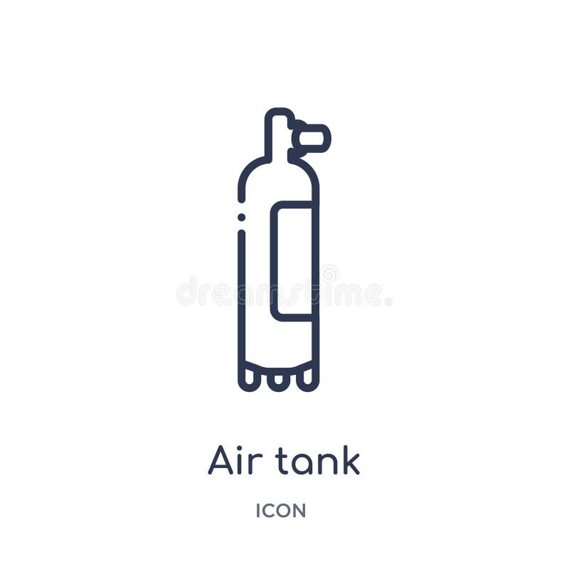 Het pictogram van de luchttank van zeevaartoverzichtsinzameling Dun de tankpictogram van de lijnlucht dat op witte achtergrond wo vector illustratie Het pictogram van de luchttank van zeevaartoverzichtsinzameling Dun de tankpictogram van de lijnlucht dat op witte achtergrond wo vector illustratie