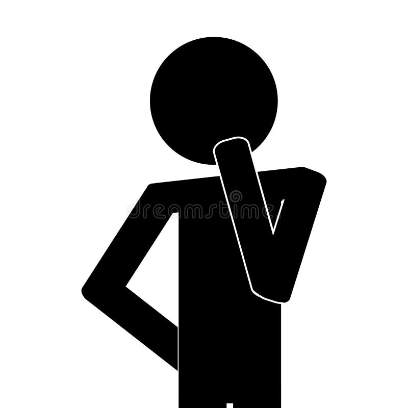 het pictogram van de mens denkt het denken royalty-vrije illustratie het pictogram van de mens denkt het denken royalty-vrije illustratie