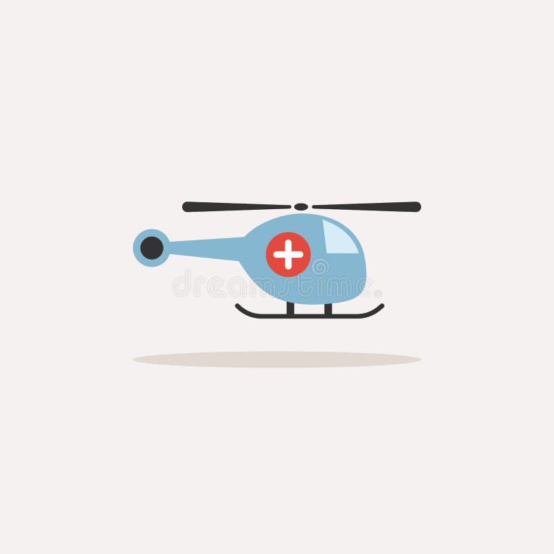 Het pictogram van de noodsituatiehelikopter met schaduw op een beige achtergrond royalty-vrije illustratie Het pictogram van de noodsituatiehelikopter met schaduw op een beige achtergrond royalty-vrije illustratie