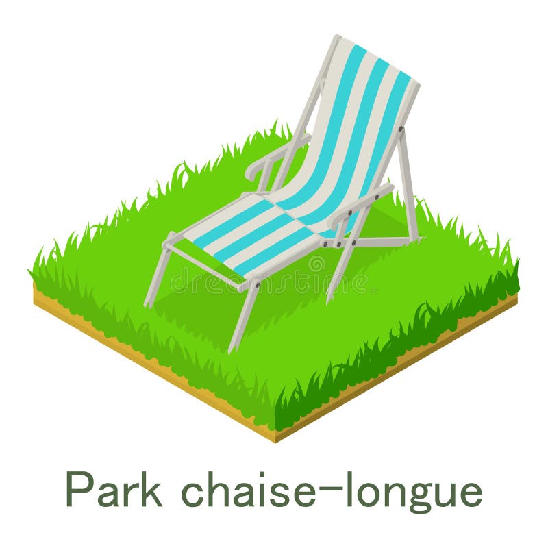 Download Het Pictogram Van De Parkchaise-longue, Isometrische Stijl Vector Illustratie - Illustratie bestaande uit architectuur, gebladerte: 107708486