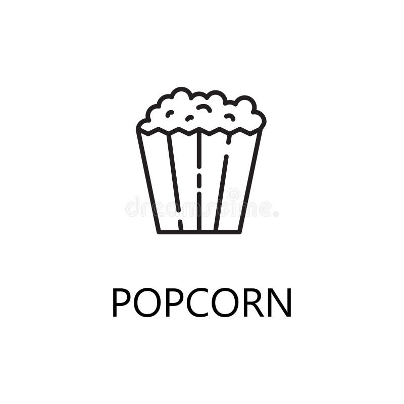 Het pictogram van de popcornlijn vector illustratie Het pictogram van de popcornlijn vector illustratie