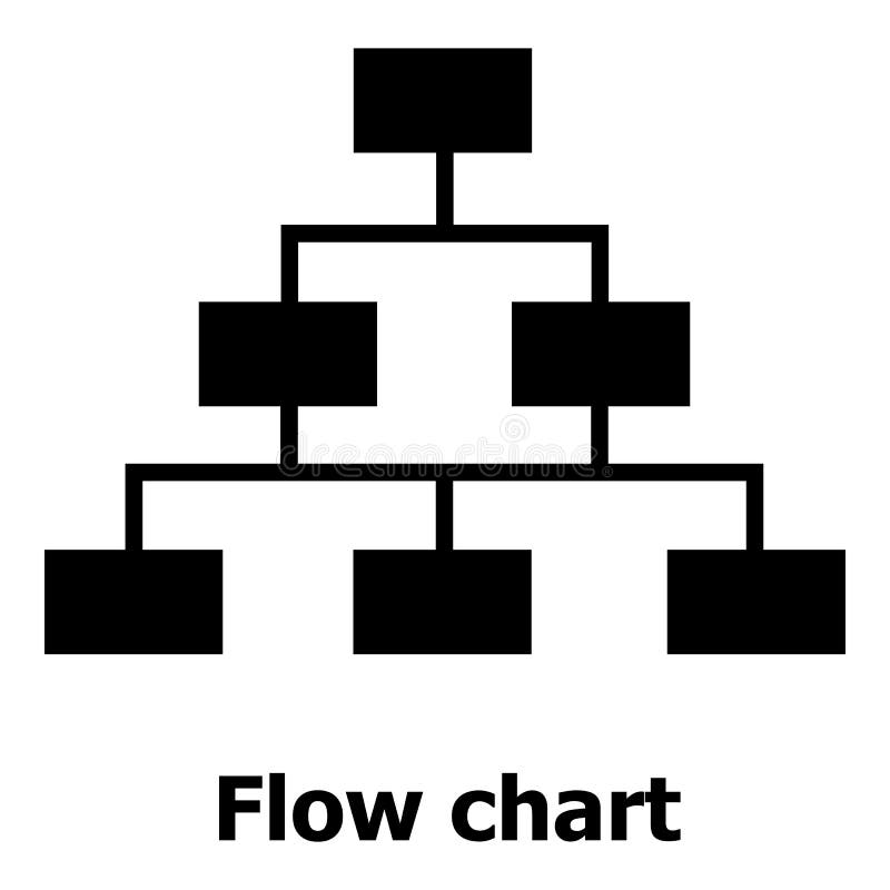 Het pictogram van de stroomgrafiek, eenvoudige stijl stock illustratie Het pictogram van de stroomgrafiek, eenvoudige stijl stock illustratie