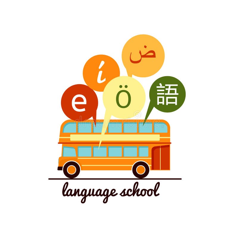 Het pictogram van de talenschool Toespraakbellen met brieven van buitenlands alfabet Vreemde talen die teken leren royalty-vrije illustratie Het pictogram van de talenschool Toespraakbellen met brieven van buitenlands alfabet Vreemde talen die teken leren royalty-vrije illustratie