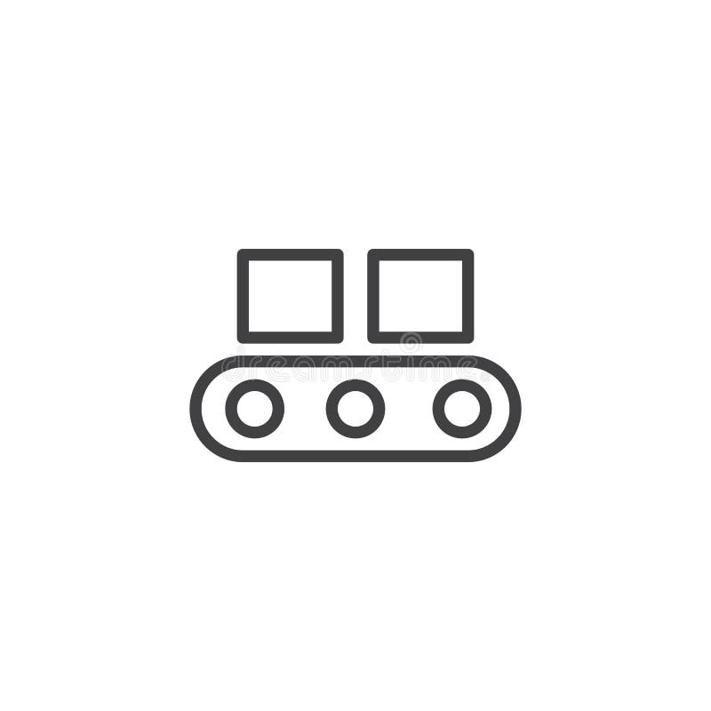Het pictogram van de transportbandlijn vector illustratie Het pictogram van de transportbandlijn vector illustratie