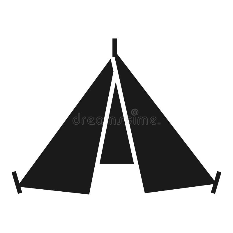 Het pictogram van de wandelingstent, eenvoudige stijl royalty-vrije illustratie Het pictogram van de wandelingstent, eenvoudige stijl royalty-vrije illustratie