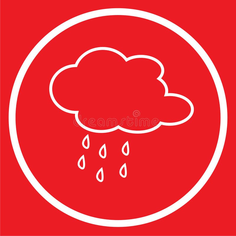 Het pictogram van de wolkenregen stock illustratie Het pictogram van de wolkenregen stock illustratie