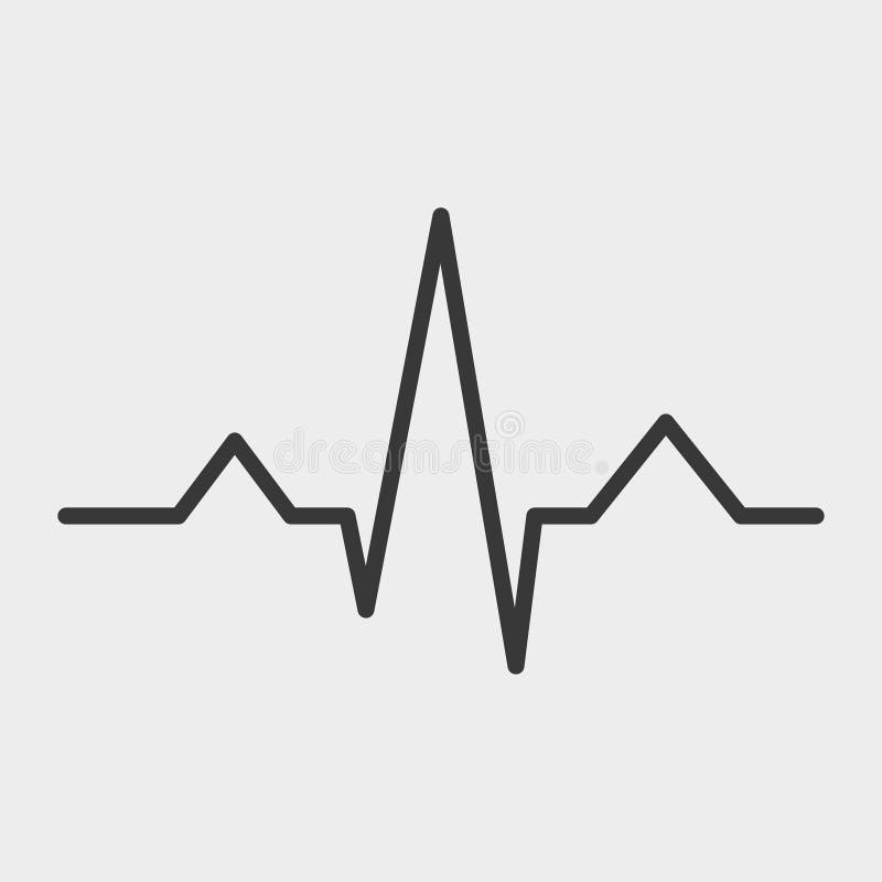 Het pictogram van het hartslagcardiogram Hartritme ekg Vector illustratie royalty-vrije illustratie Het pictogram van het hartslagcardiogram Hartritme ekg Vector illustratie royalty-vrije illustratie