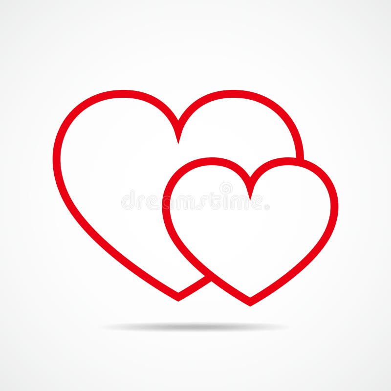 Het Pictogram van het hartoverzicht Vector illustratie stock illustratie Het Pictogram van het hartoverzicht Vector illustratie stock illustratie