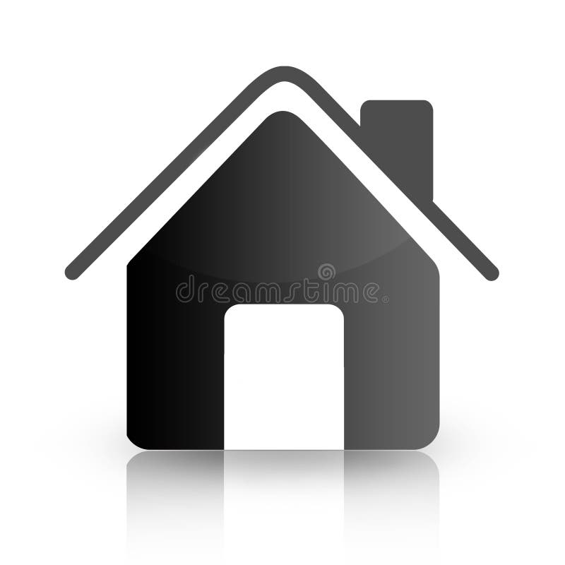 Het pictogram van het huis royalty-vrije illustratie Het pictogram van het huis royalty-vrije illustratie