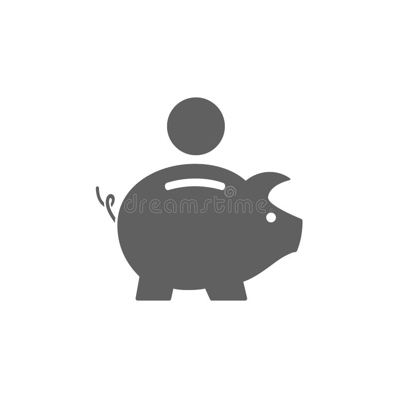 Het Pictogram van het spaarvarken stock illustratie Het Pictogram van het spaarvarken stock illustratie