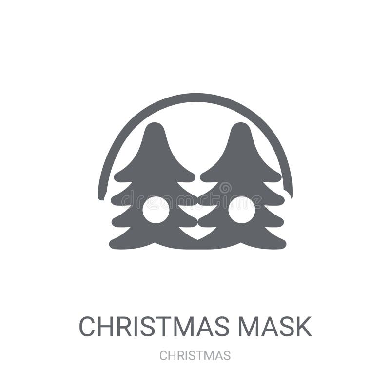 het pictogram van het Kerstmismasker stock illustratie het pictogram van het Kerstmismasker stock illustratie