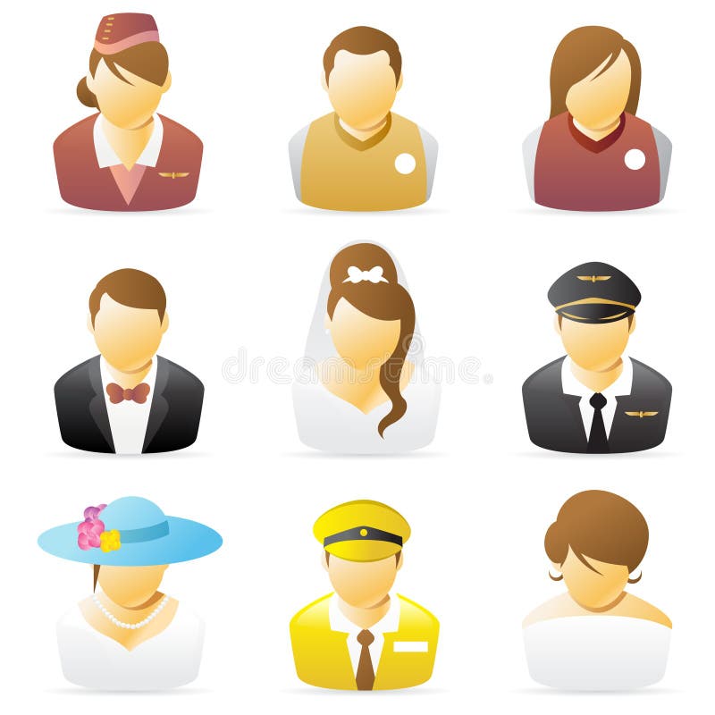 Het Pictogram van mensen: De beroepen plaatsen 3 stock illustratie Het Pictogram van mensen: De beroepen plaatsen 3 stock illustratie
