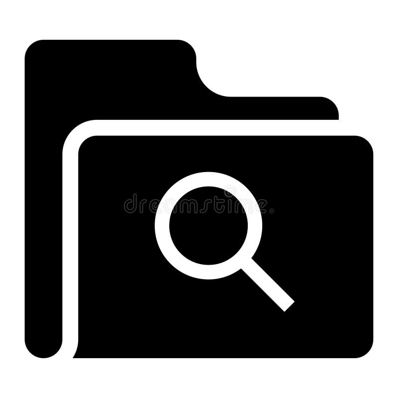 Het pictogram van het omslagonderzoek glyphs stock illustratie