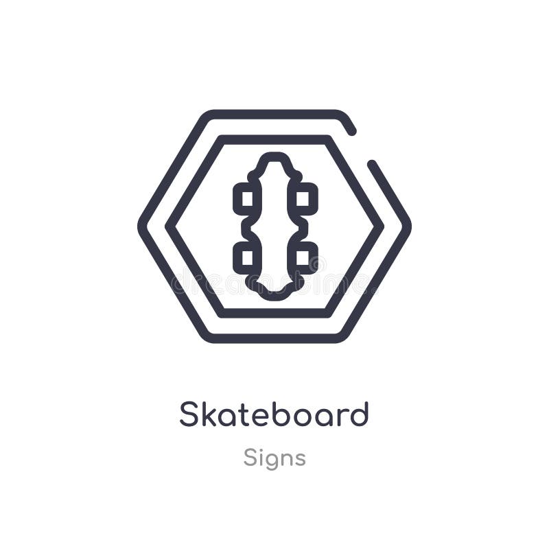 het pictogram van het skateboardoverzicht ge?soleerde lijn vectorillustratie van tekensinzameling het editable dunne pictogram va stock illustratie het pictogram van het skateboardoverzicht ge?soleerde lijn vectorillustratie van tekensinzameling het editable dunne pictogram va stock illustratie