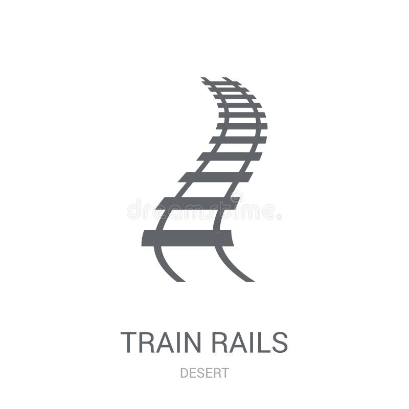 Het pictogram van treinsporen In het embleemconcept van Treinsporen op witte backg vector illustratie Het pictogram van treinsporen In het embleemconcept van Treinsporen op witte backg vector illustratie
