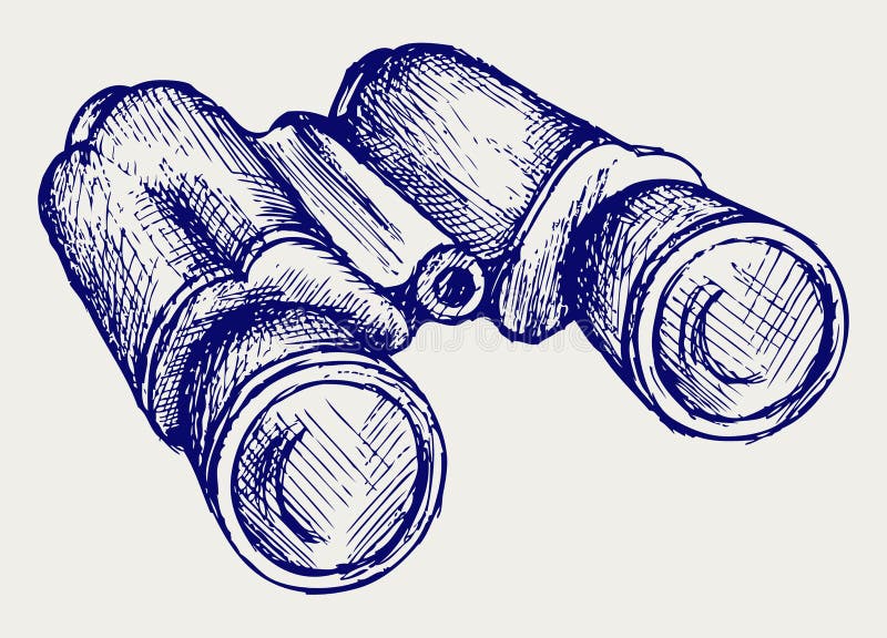 Verrekijker-icoon stock illustratie