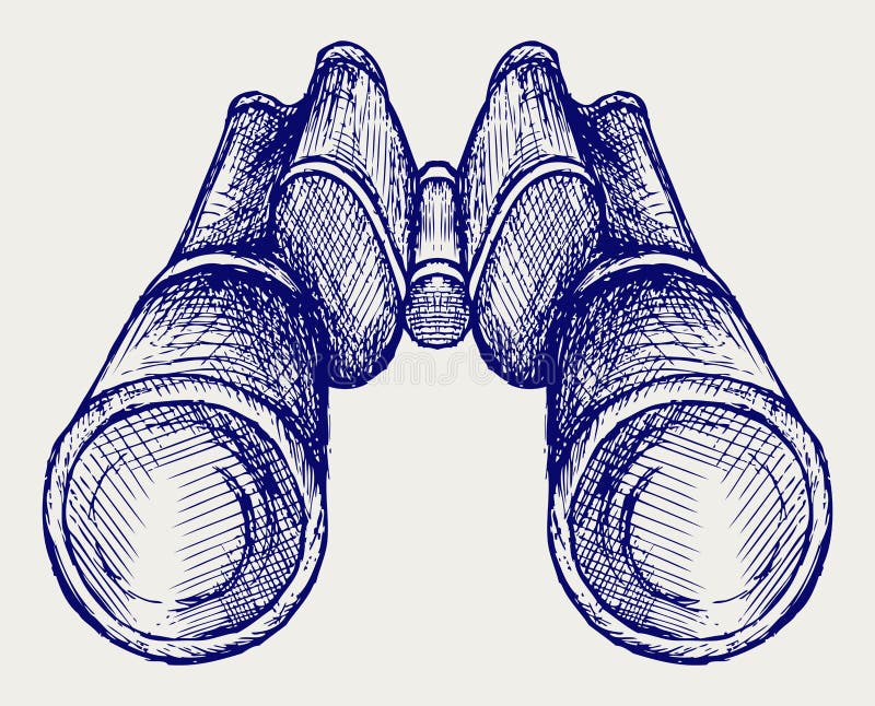 Verrekijker-icoon stock illustratie