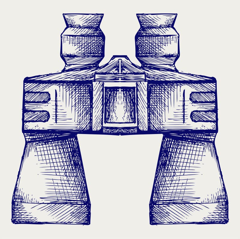 Verrekijker-icoon royalty-vrije illustratie