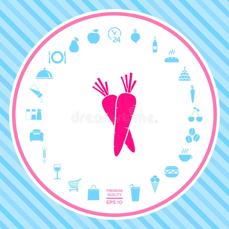 Het pictogram van het wortelensymbool stock illustratie Het pictogram van het wortelensymbool stock illustratie