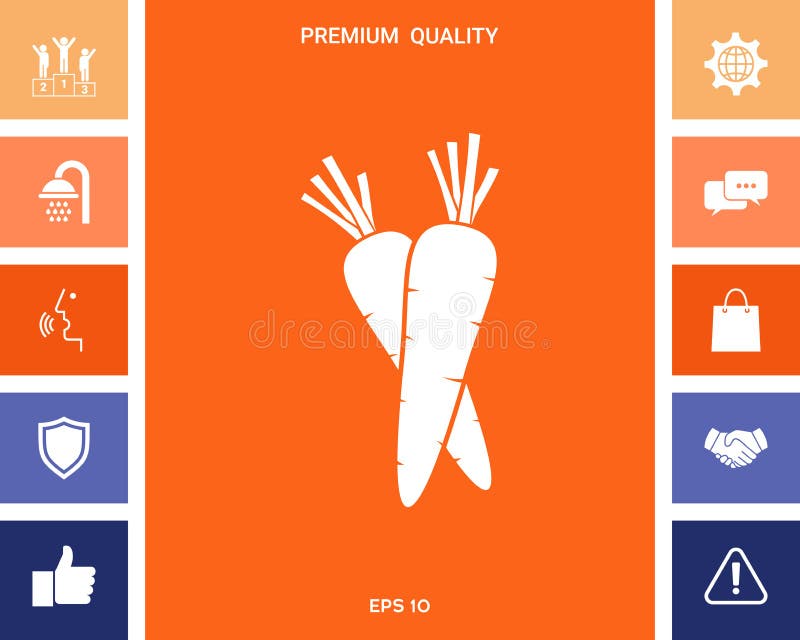 Het pictogram van het wortelensymbool stock illustratie Het pictogram van het wortelensymbool stock illustratie
