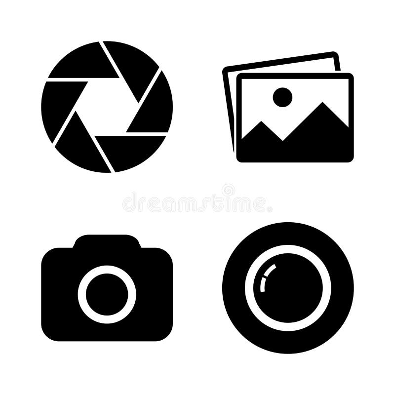 Het pictogramreeks van de Fotocamera vector illustratie Het pictogramreeks van de Fotocamera vector illustratie