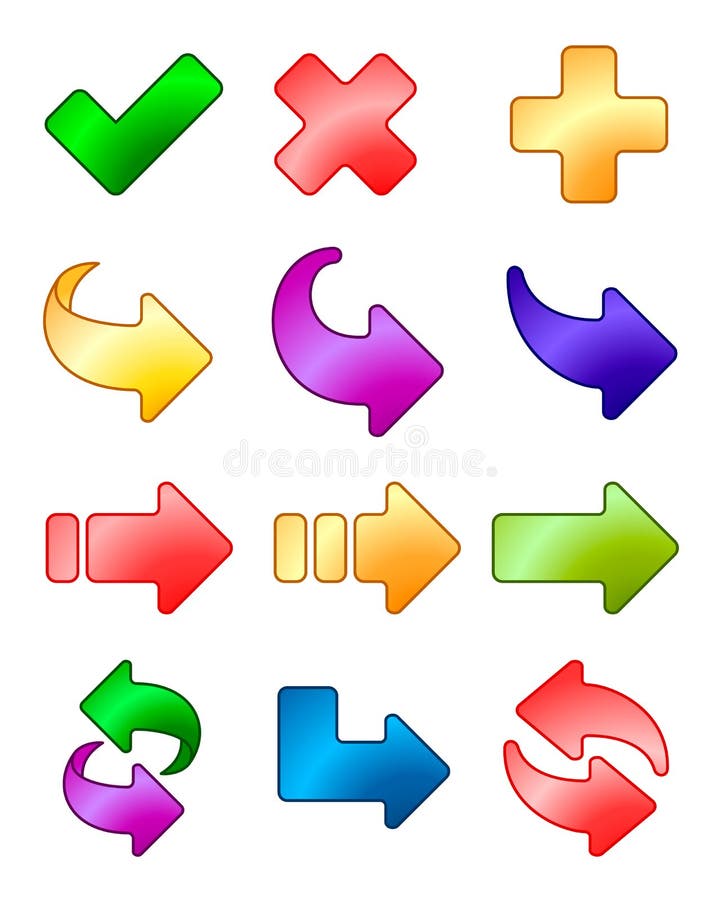 Arrow icon set - 12 pieces. Arrow icon set - 12 pieces