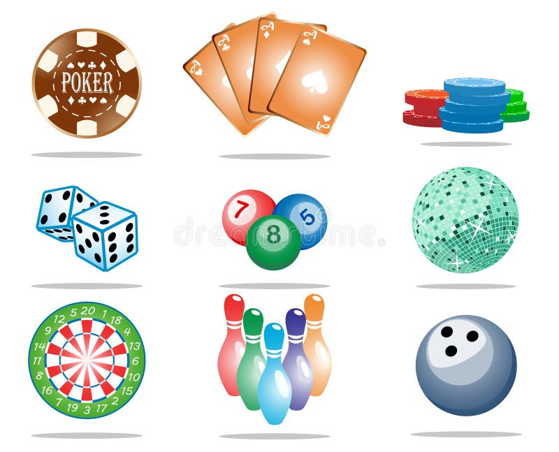 Het pictogramreeks van het spel vector illustratie Het pictogramreeks van het spel vector illustratie