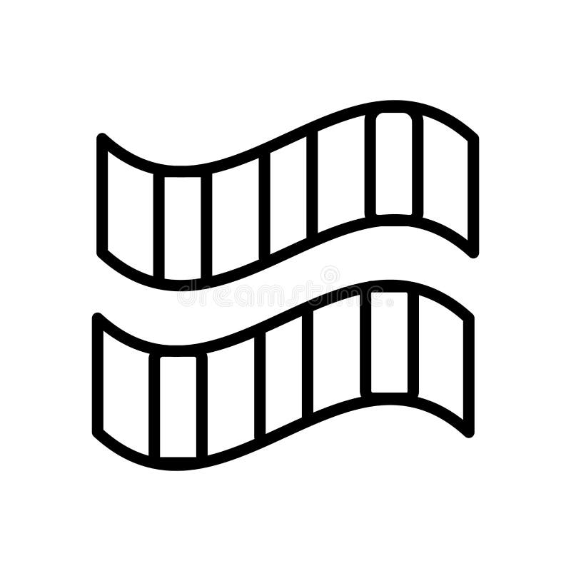 Het pictogramvector van het filmbroodje op witte achtergrond, het teken van het Filmbroodje, lijn en overzichtselementen in linea stock illustratie Het pictogramvector van het filmbroodje op witte achtergrond, het teken van het Filmbroodje, lijn en overzichtselementen in linea stock illustratie