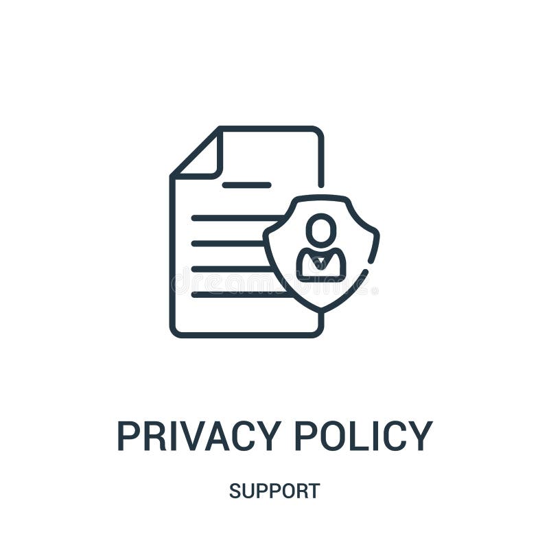 het pictogramvector van het privacybeleid van steuninzameling Dunne van het het beleidsoverzicht van de lijnprivacy het pictogram stock illustratie het pictogramvector van het privacybeleid van steuninzameling Dunne van het het beleidsoverzicht van de lijnprivacy het pictogram stock illustratie