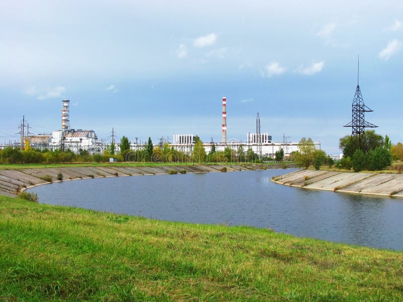 Het Plan van de KernMacht van Tchernobyl stock fotografie Het Plan van de KernMacht van Tchernobyl stock fotografie