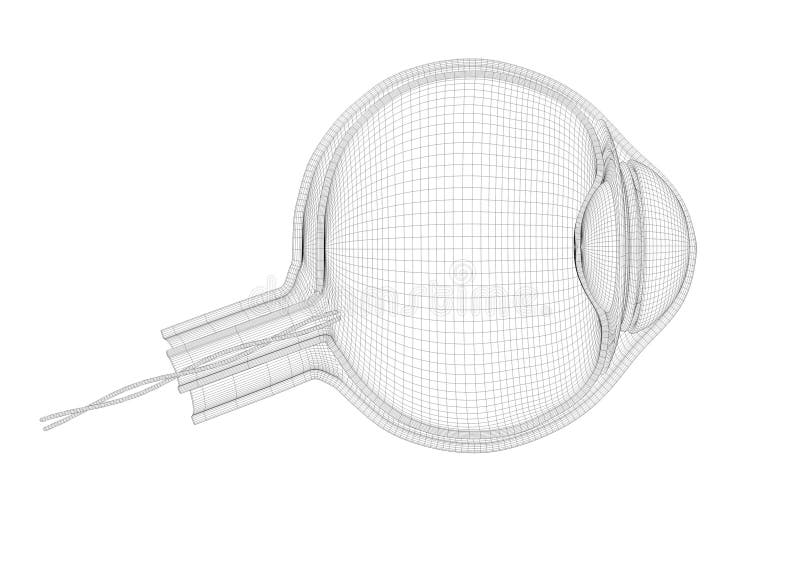 Het plan van het overzichtsoog 3d Illustratie voor instelling of presentatie royalty-vrije illustratie Het plan van het overzichtsoog 3d Illustratie voor instelling of presentatie royalty-vrije illustratie