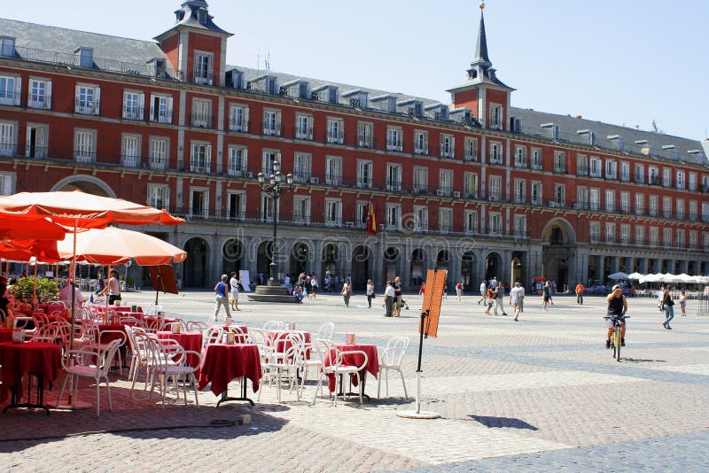 Het plein van Madrid royalty-vrije stock fotografie Het plein van Madrid royalty-vrije stock fotografie