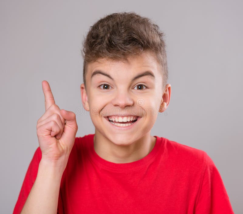 Portret van een tienerjongen stock afbeelding