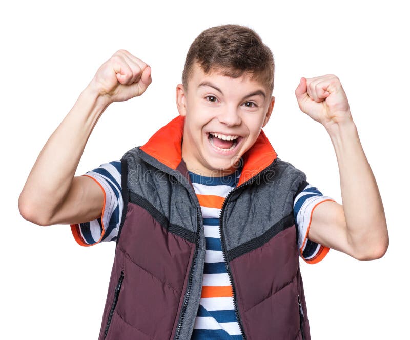 Portret van een tienerjongen stock afbeeldingen