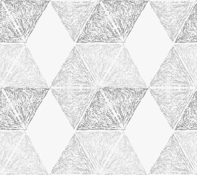 Het potlood broedde lichtgrijze zeshoeken uit vector illustratie Het potlood broedde lichtgrijze zeshoeken uit vector illustratie