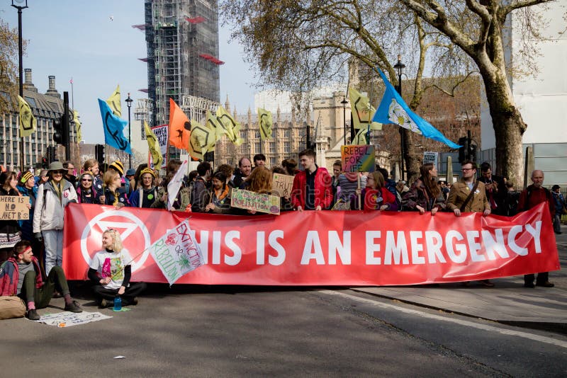 Het Protest van de Exctintionopstand in Centraal Londen royalty-vrije stock fotografie Het Protest van de Exctintionopstand in Centraal Londen royalty-vrije stock fotografie