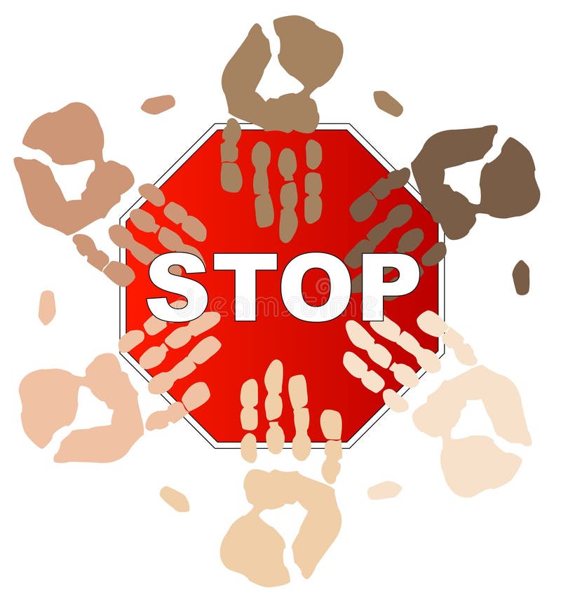 Het racisme van het einde stock illustratie Het racisme van het einde stock illustratie