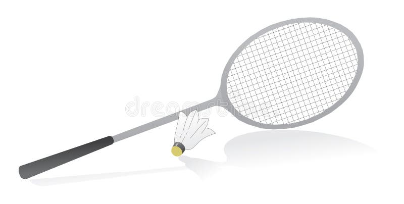 Badminton racquet with shuttlecock. Vector illustration. Badminton racquet with shuttlecock. Vector illustration